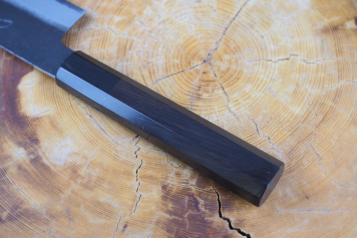 Sakai Jikko "Shinobi" White-2 Steel Gyuto Ebony Handle (21cm)