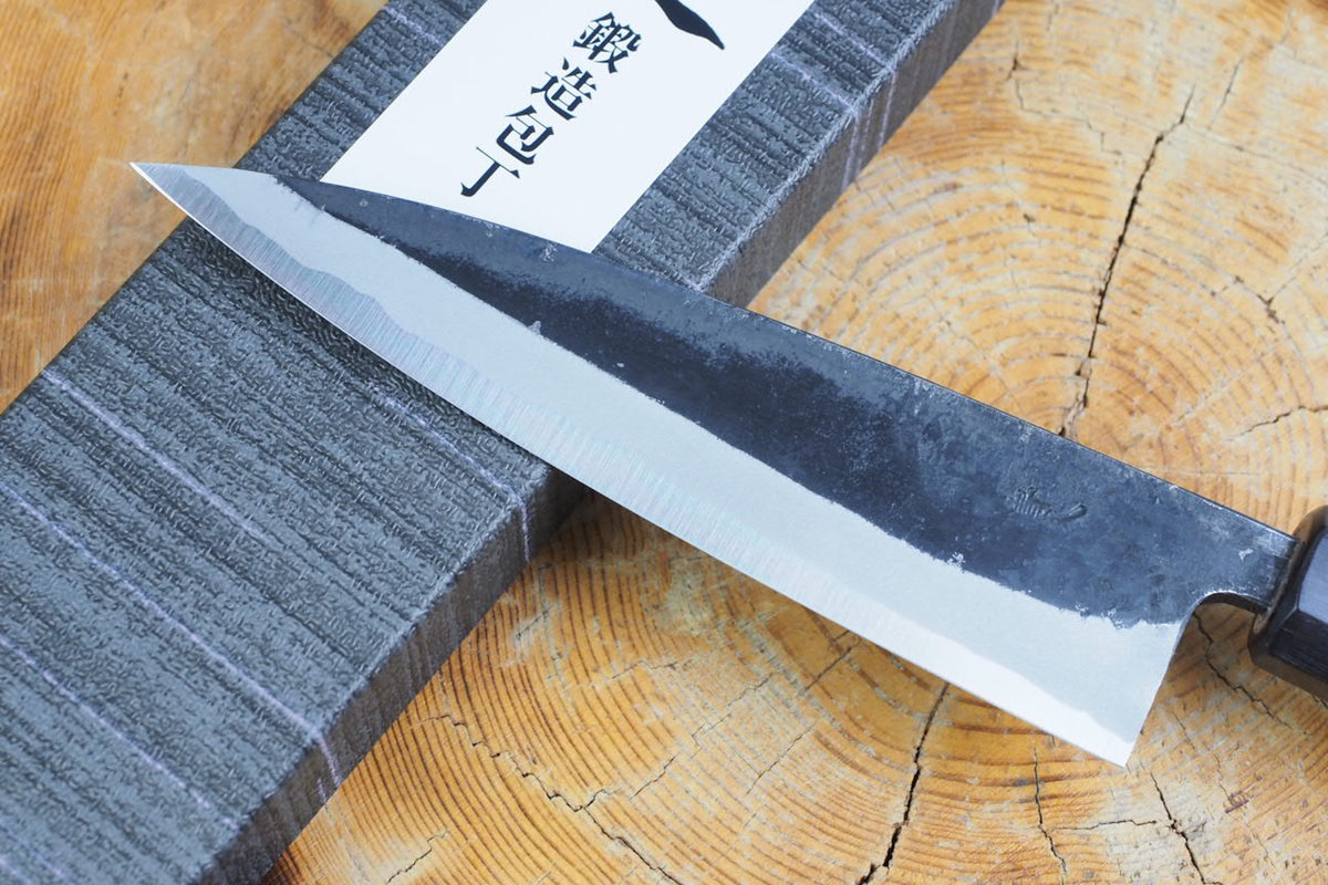 Ishizuchi (from Tosa) - Blue-2 Carbon Steel Kurouchi Koyanagi Knife (13.5cm)