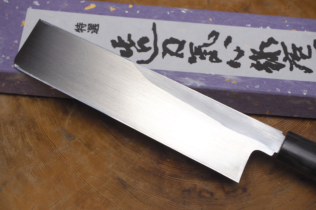 Toshu Giken - Usuba White-1 Steel with magnolia and buffalo horn steel 16.5cm/18cm