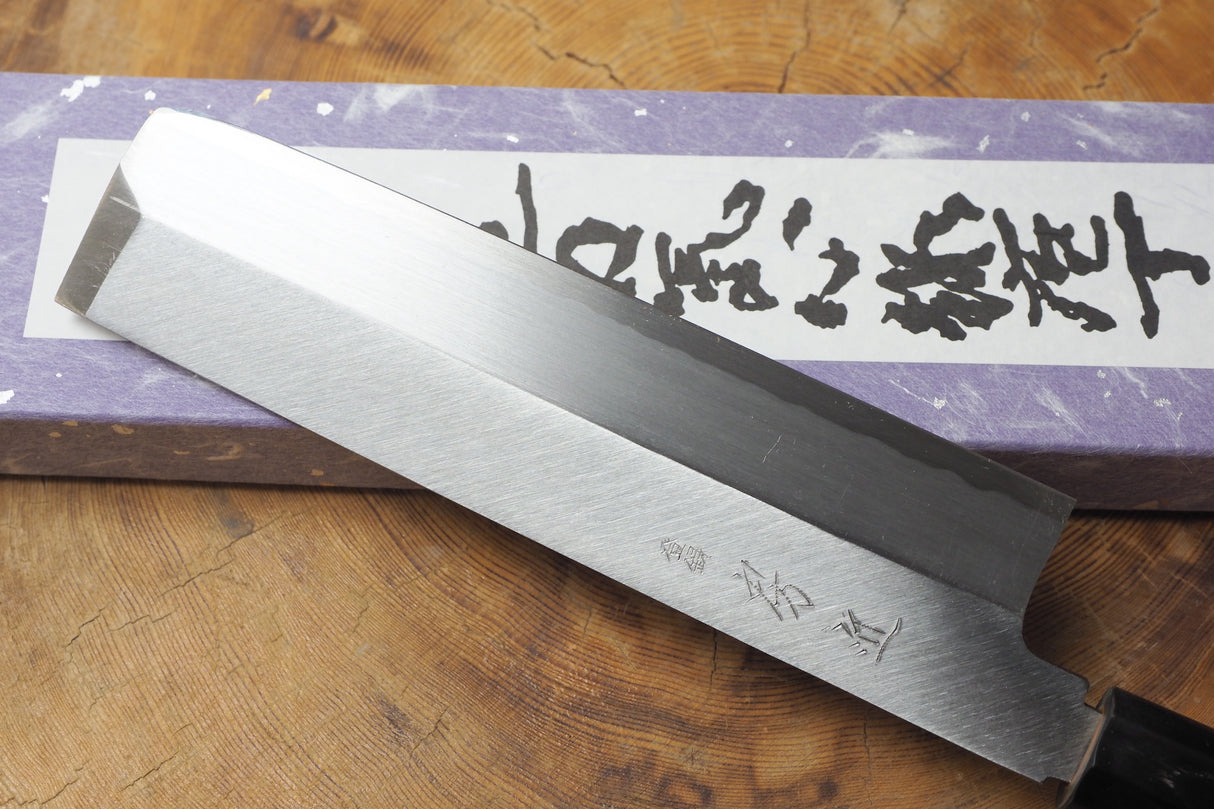 Toshu Giken - Usuba White-1 Steel with magnolia and buffalo horn steel 16.5cm/18cm