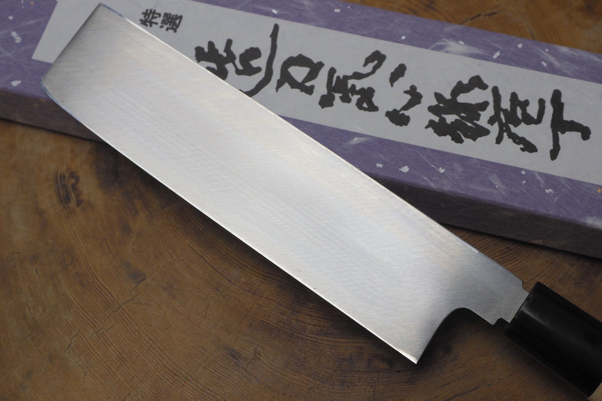 Toshu Giken - Usuba White-1 Steel with magnolia and buffalo horn steel 16.5cm/18cm