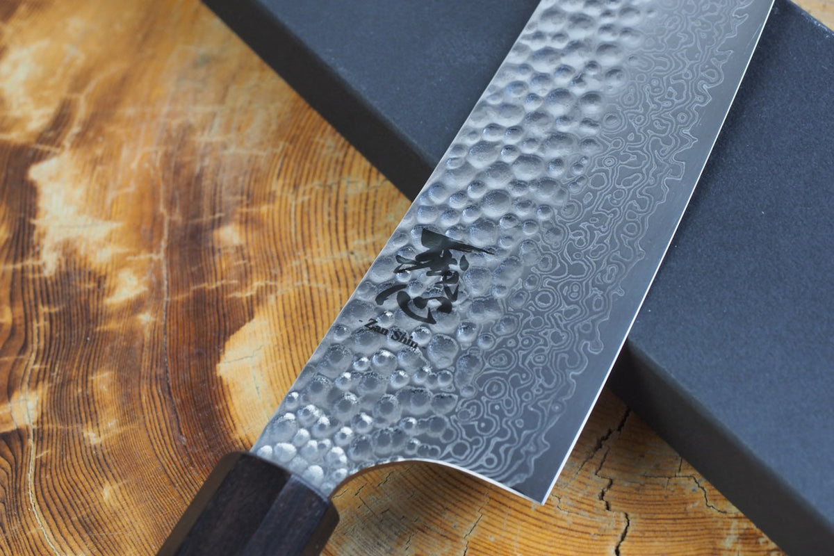 残心 Zan Shin® San - Ginsan Silver-3 Steel Nickel Damascus Gyuto 21cm/24cm