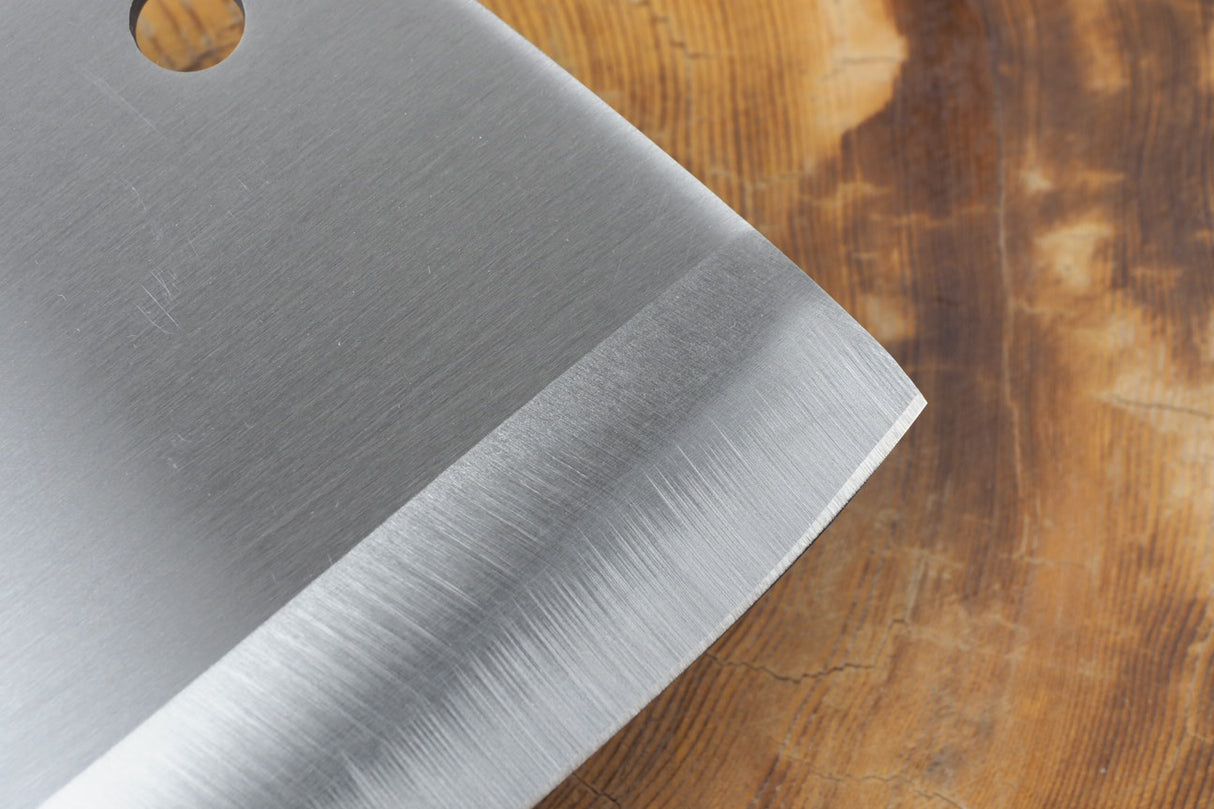 Houei 420J2 Stainless Chopper 17cm with Brown Plywood Handle