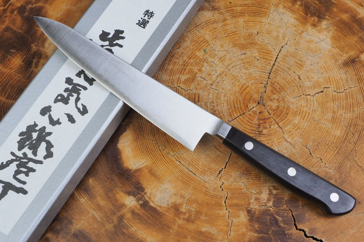 Toshu Giken - FAX20 Powdered High Speed Steel Petty with black plywood handle (12cm/15cm)