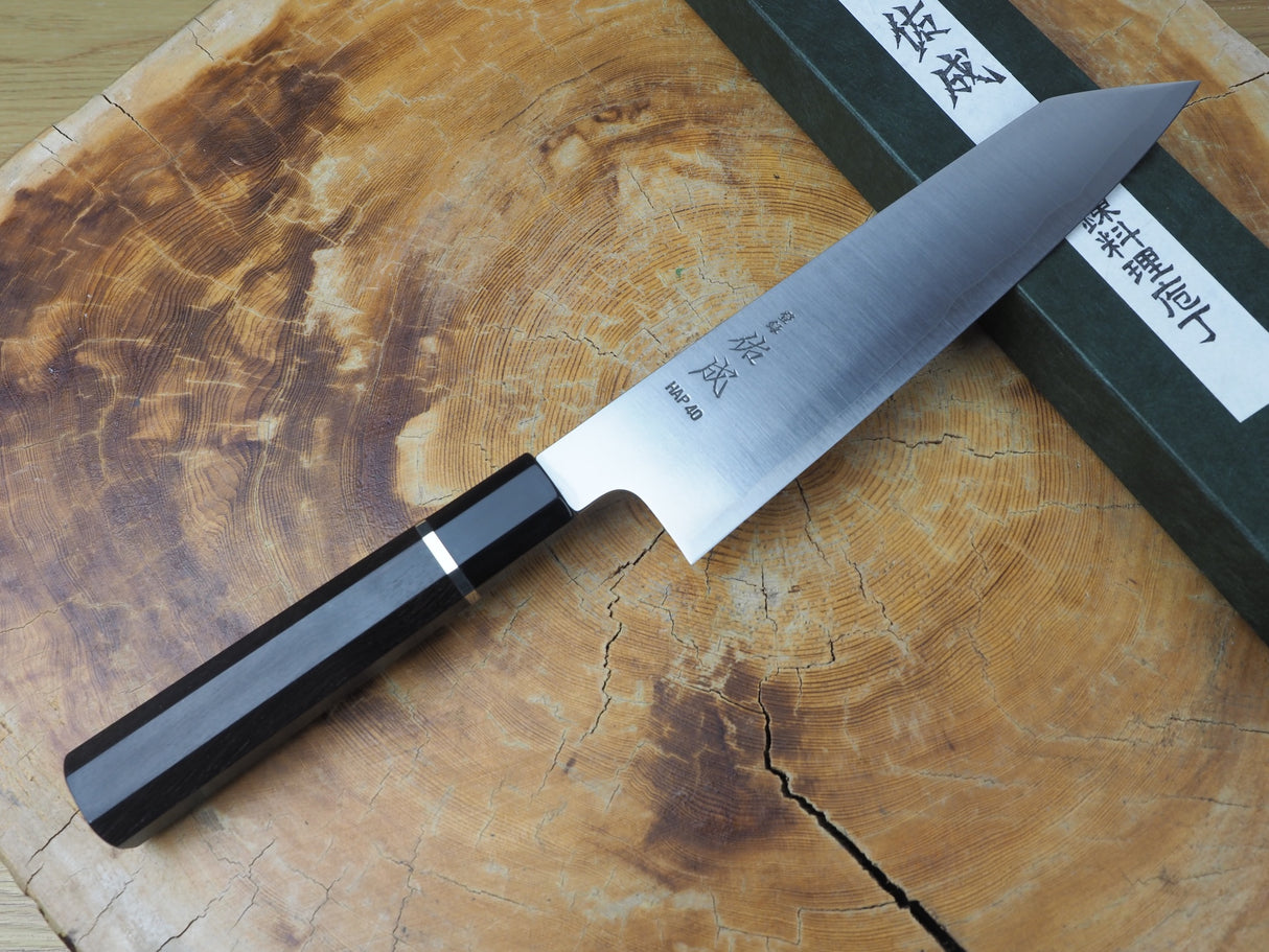 Sukenari HAP40 Powdered High Speed Steel Kiritsuke (K-tip) Gyuto Chef's knife 21cm/24cm/27cm with Ebony Handle