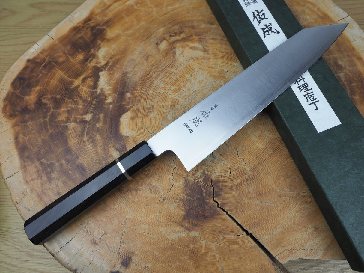 Sukenari HAP40 Powdered High Speed Steel Kiritsuke (K-tip) Gyuto Chef's knife 21cm/24cm/27cm with Ebony Handle