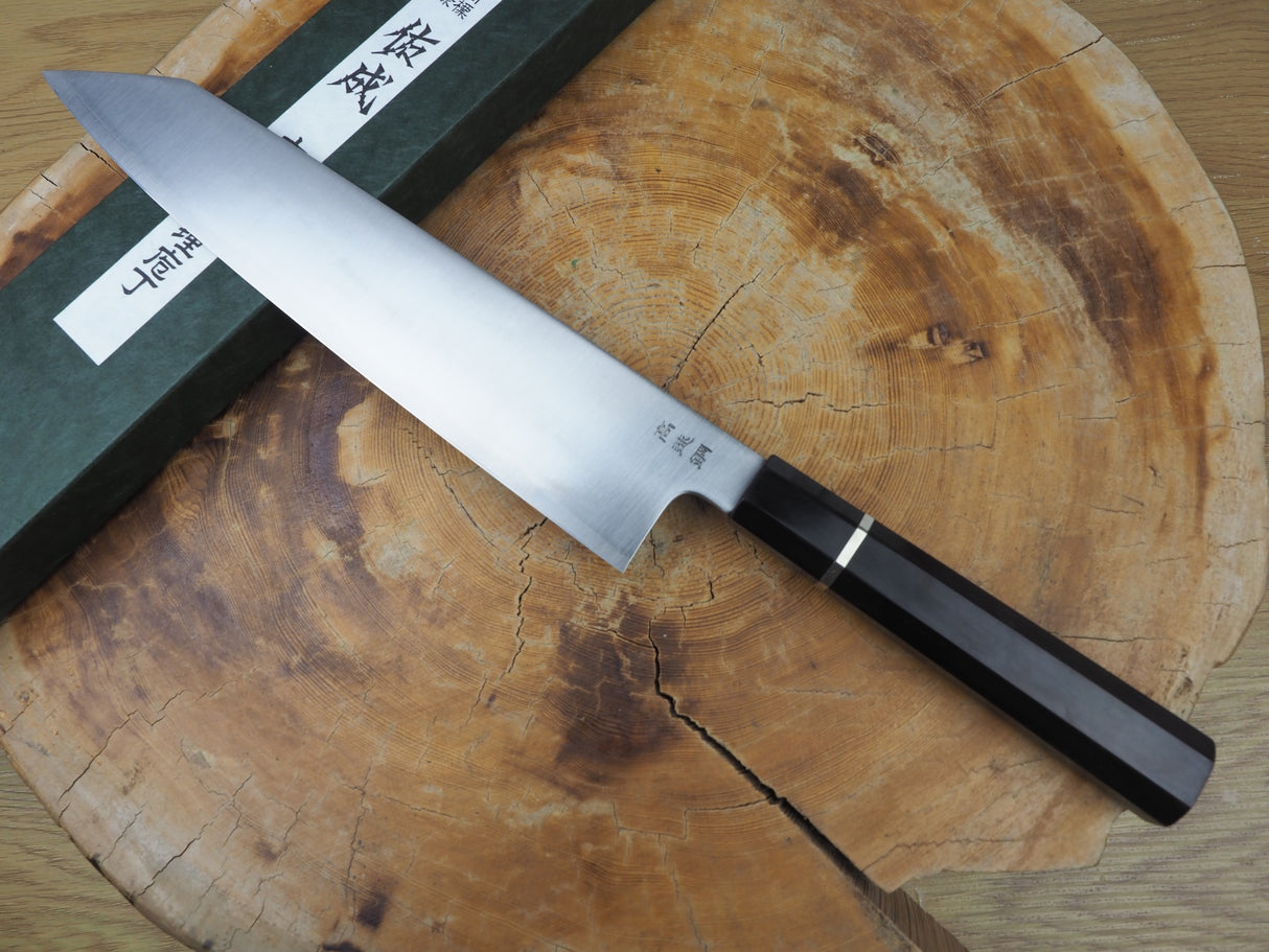 Sukenari HAP40 Powdered High Speed Steel Kiritsuke (K-tip) Gyuto Chef's knife 21cm/24cm/27cm with Ebony Handle