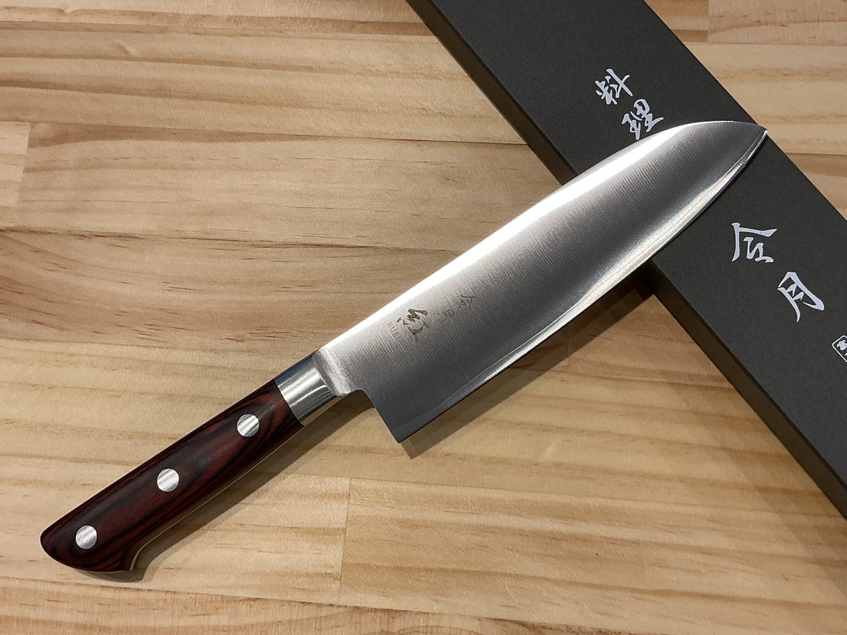 Reigetsu Kurenai AUS-8 Steel Santoku 17cm