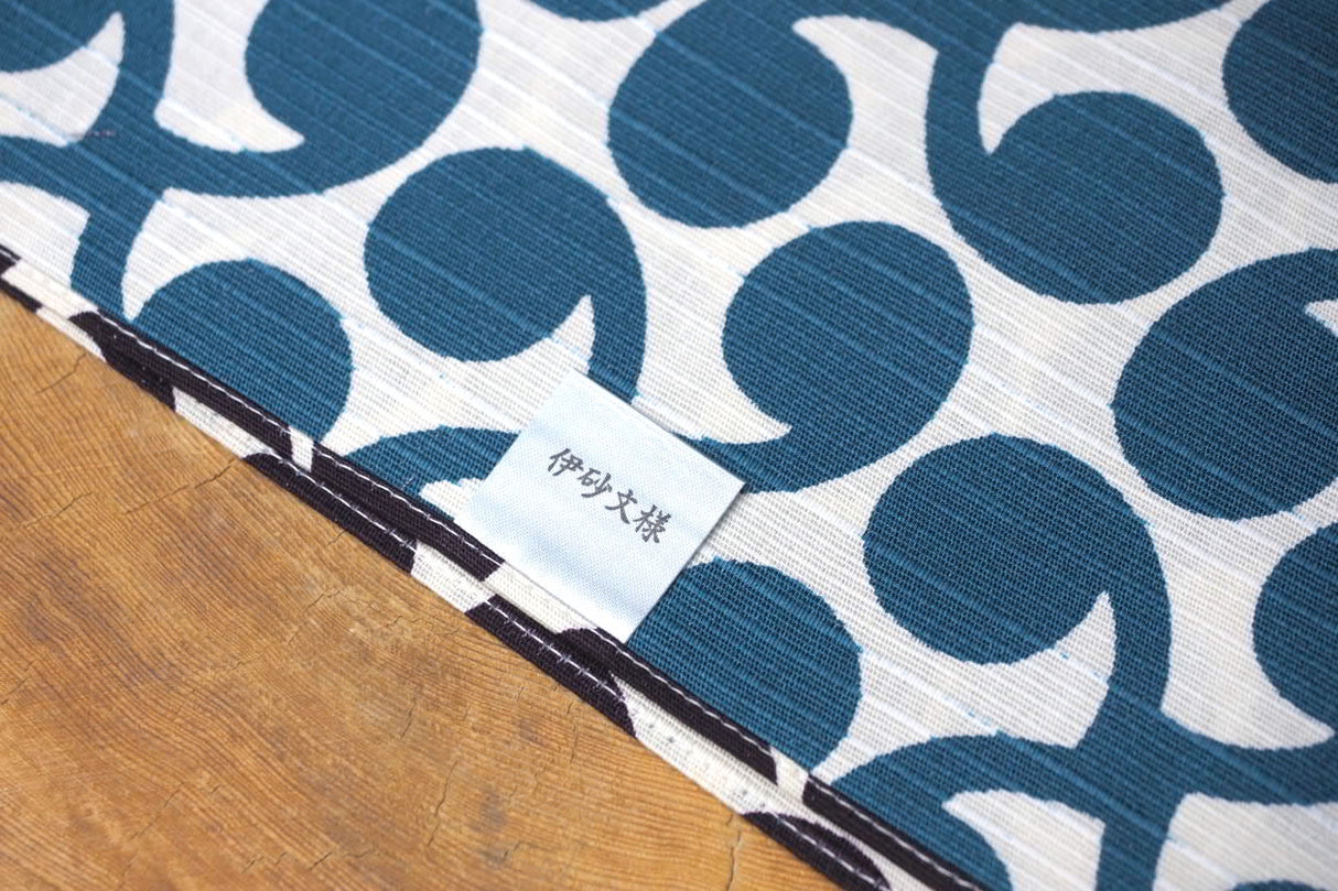 "Furoshiki" Wrapping Cloth - Isa Monyo Reversible New Sprout Purple/Blue (48cm x48cm)