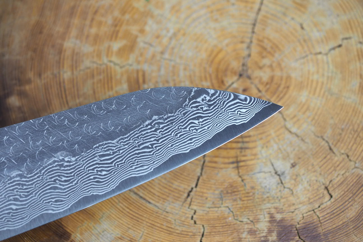 Nigara Hamono - SPG Strix Damascus Gyuto (Chef's Knife) 21cm/24cm with Ebony Handle