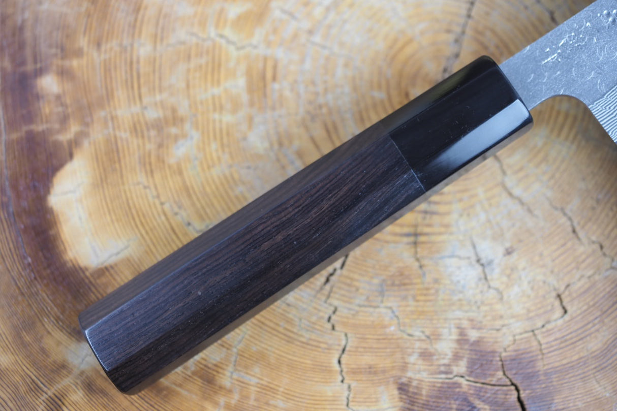 Nigara Hamono - SPG Strix Damascus Petty with Ebony Handle 12cm