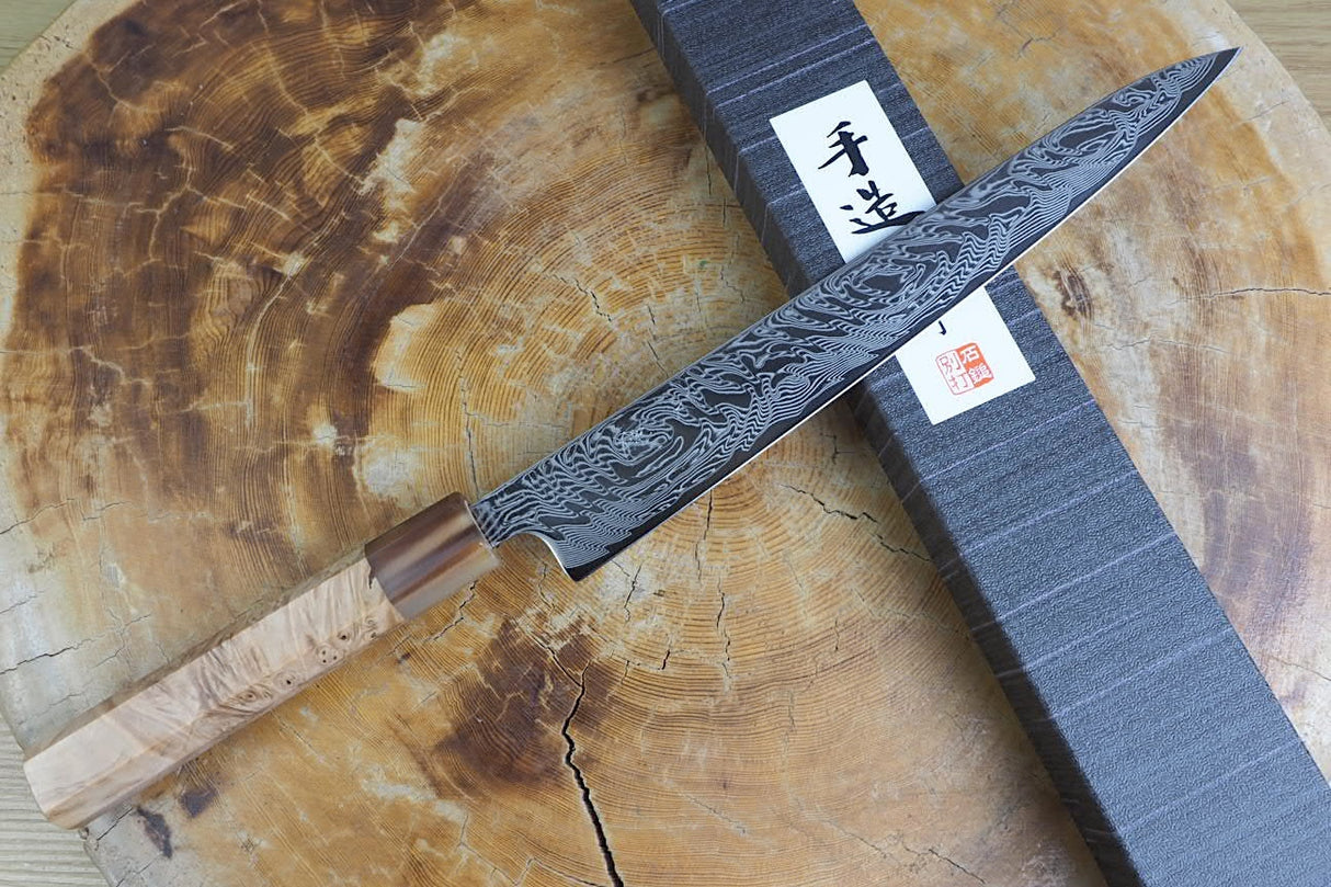 Ishizuchi (from Tosa) - SLD Steel Uzunami Sujihiki 24cm