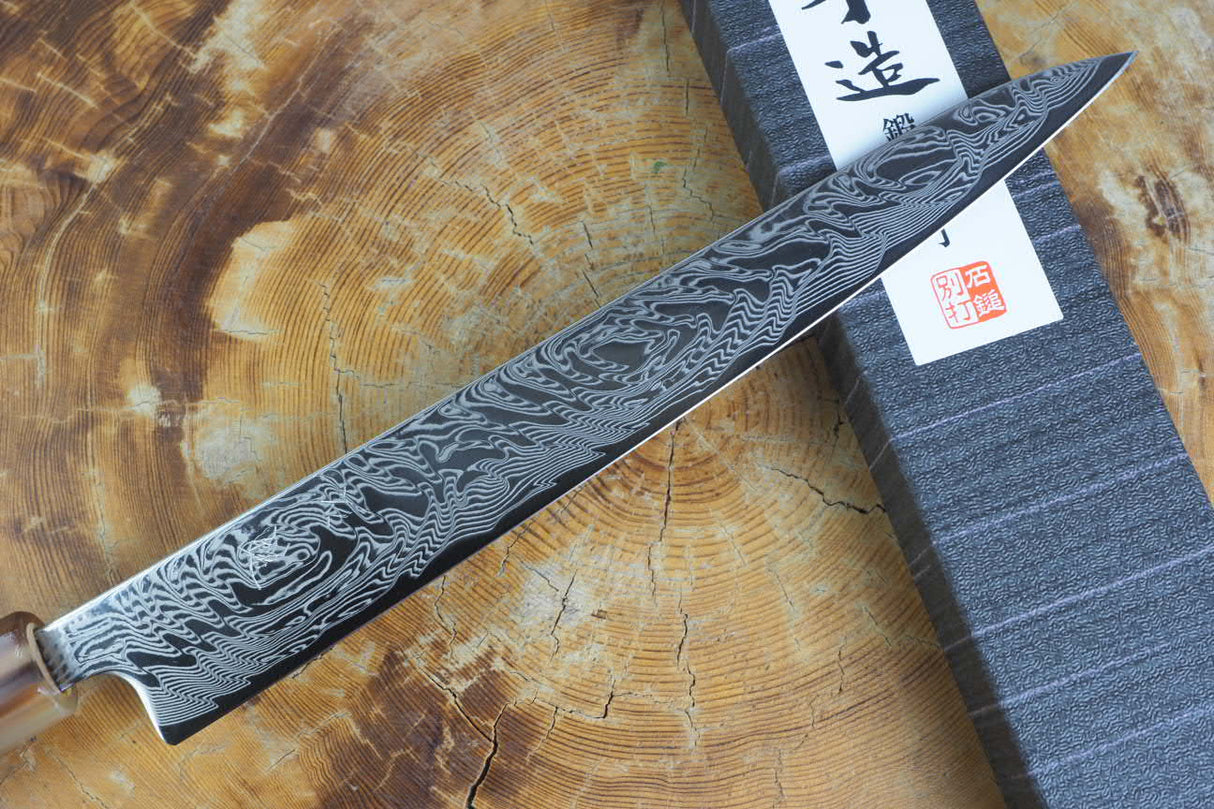 Ishizuchi (from Tosa) - SLD Steel Uzunami Sujihiki 24cm