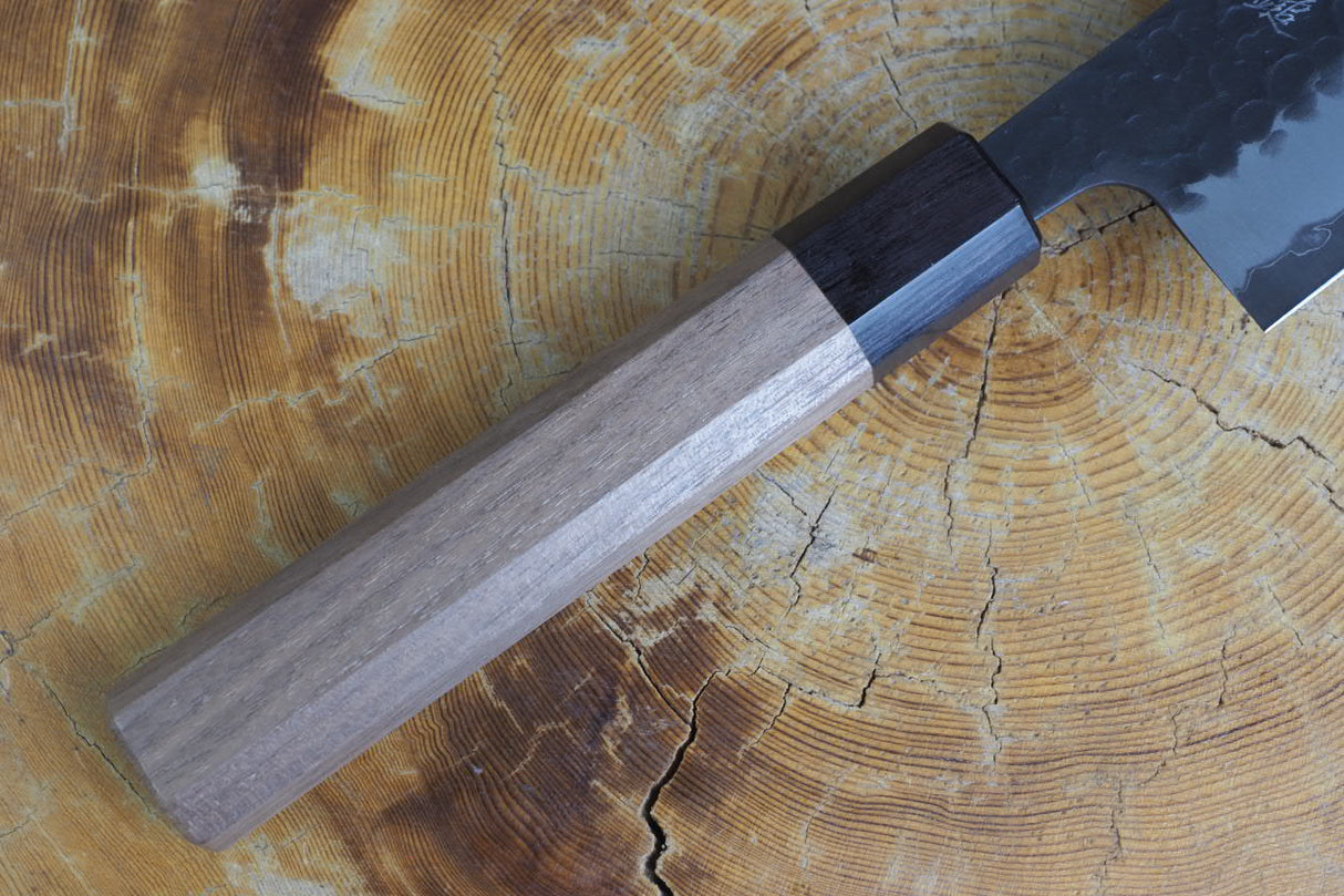 Ishizuchi (from Tosa) - Blue Super Kurouchi Hammered Pattern Kiritsuke Gyuto (21cm/24cm)