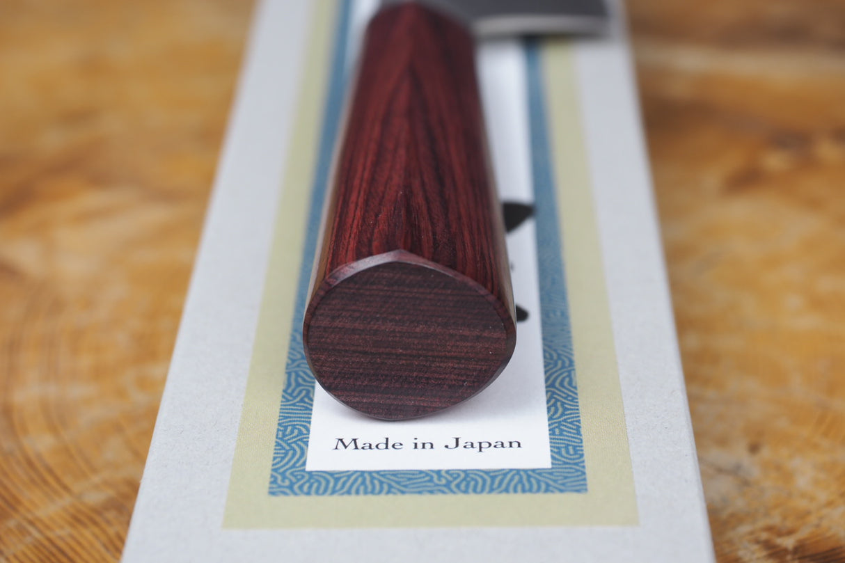 残心 Zan Shin SORA (from Seki) - VG10 Bunka Knife Hammered Finish 18cm with Red Laminated Plywood Handle