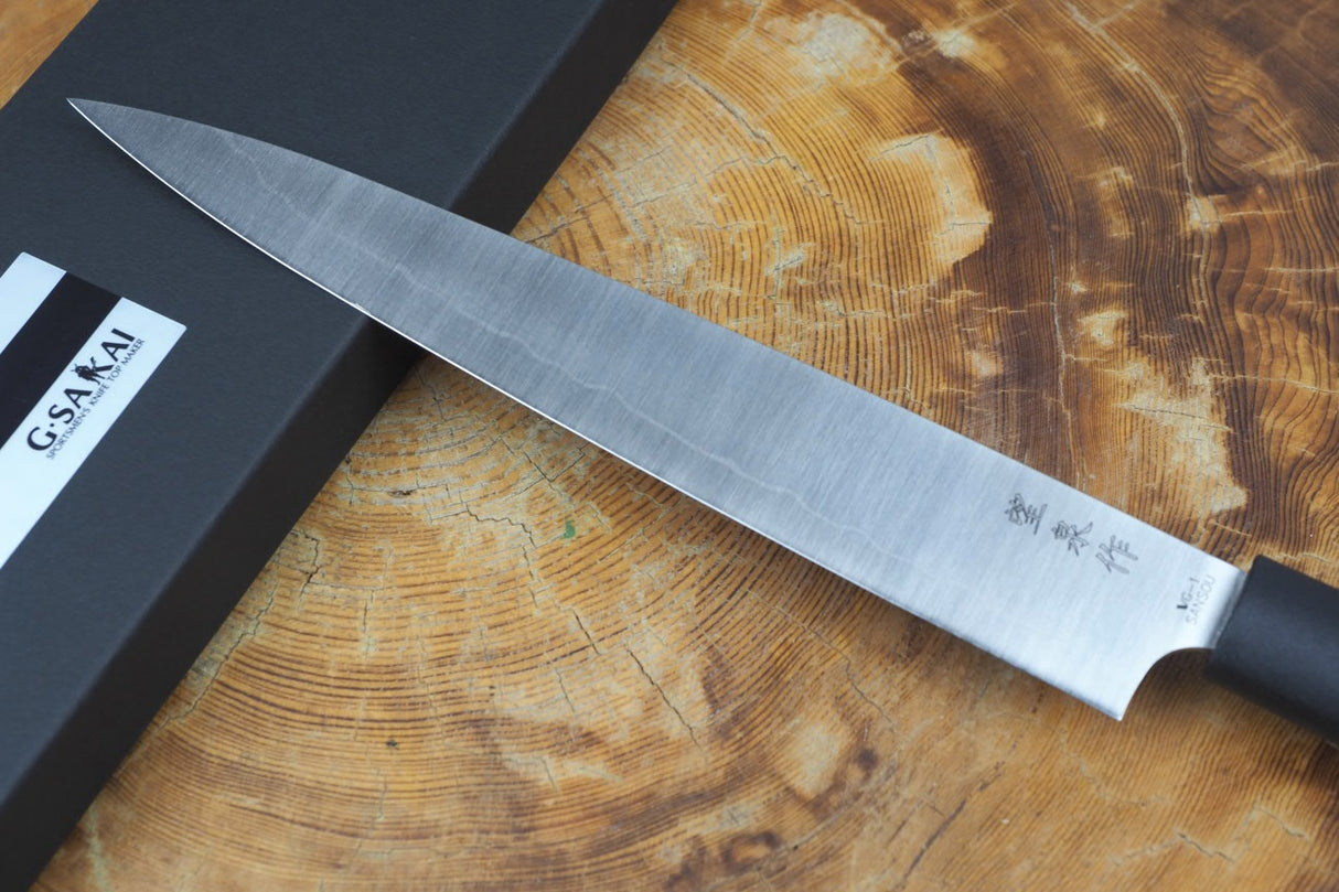 Bosen Sashimi knife 21cm VG-1 with Brown Pakkawood handle