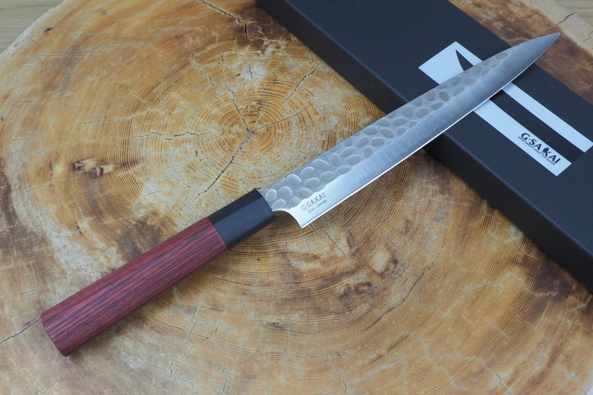 Bosen Sashimi knife 21cm VG-1 with Brown Pakkawood handle
