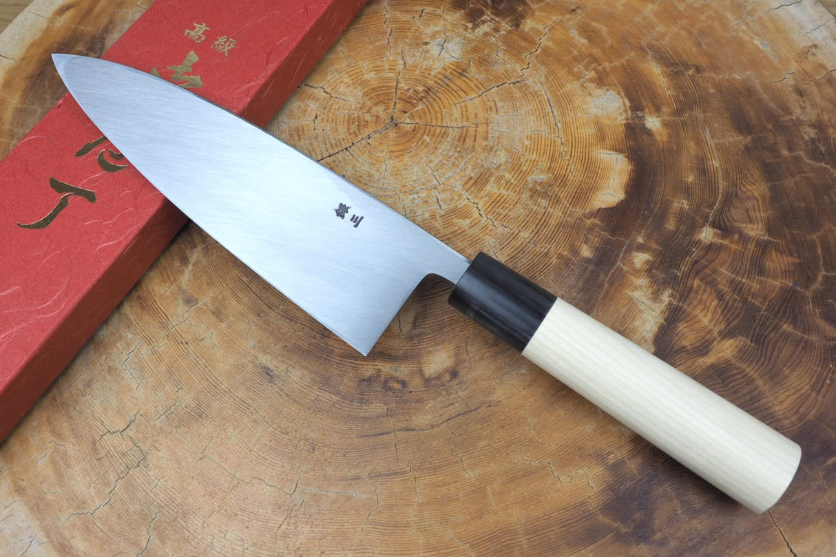 Sakai Jikko "Ginsan" Silver-3 Steel Deba Fish Filleting Knife 18cm