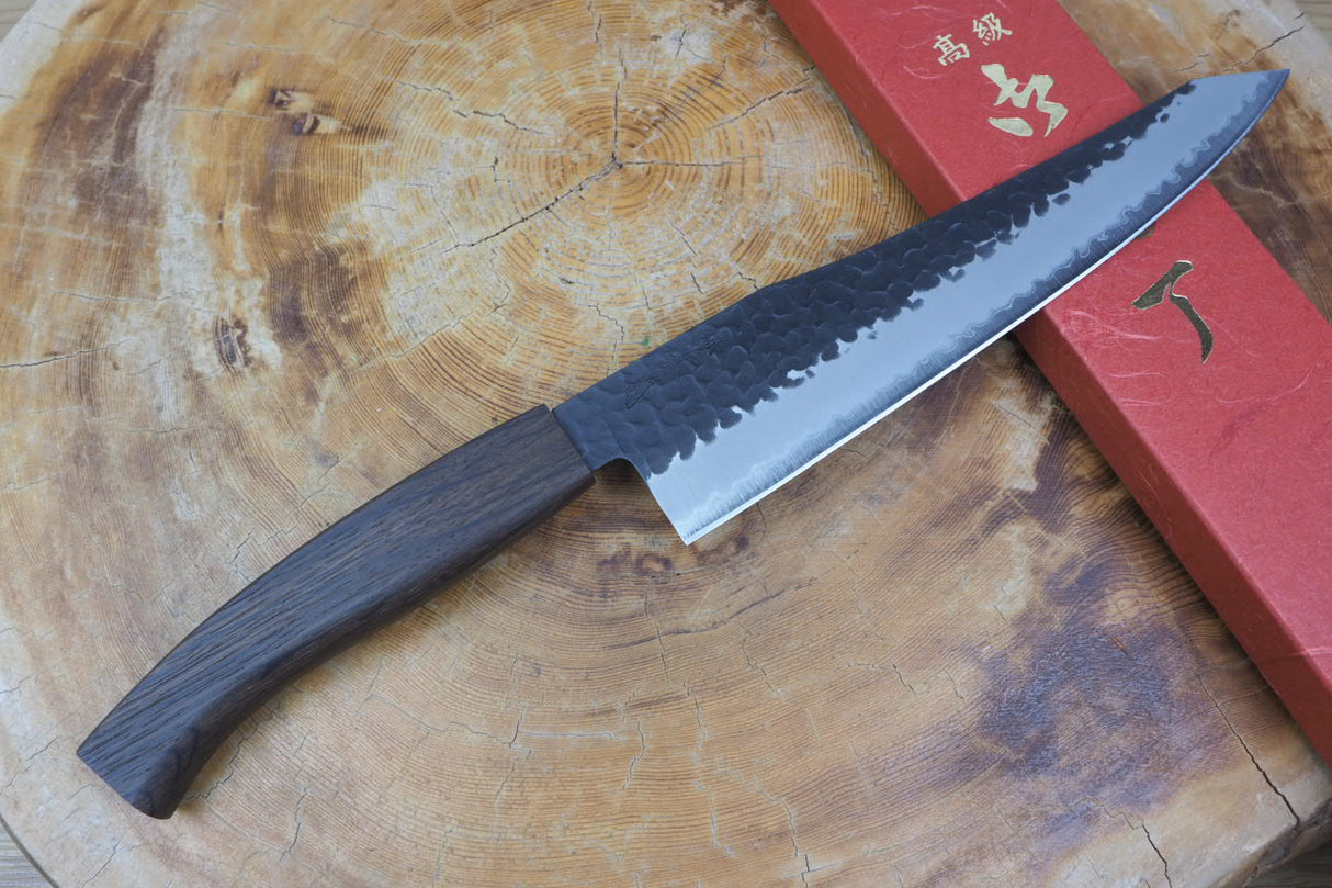 Sakai Jikko "Joker" Kurouchi Wa-Gyuto Knife Blue Super Steel with Hammered Finish (21cm)