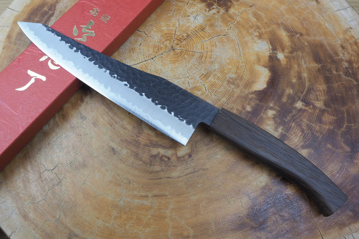 Sakai Jikko "Joker" Kurouchi Wa-Gyuto Knife Blue Super Steel with Hammered Finish (21cm)