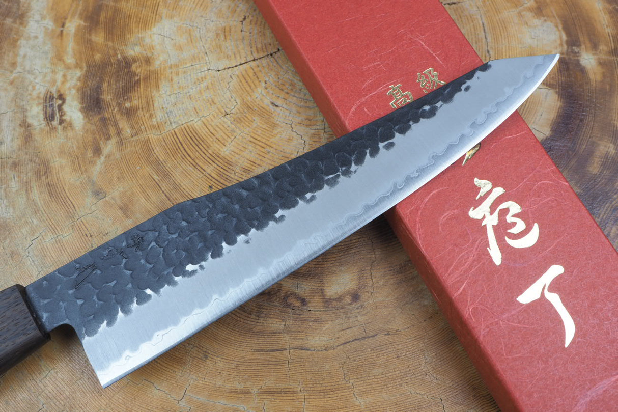 Sakai Jikko "Joker" Kurouchi Wa-Gyuto Knife Blue Super Steel with Hammered Finish (21cm)
