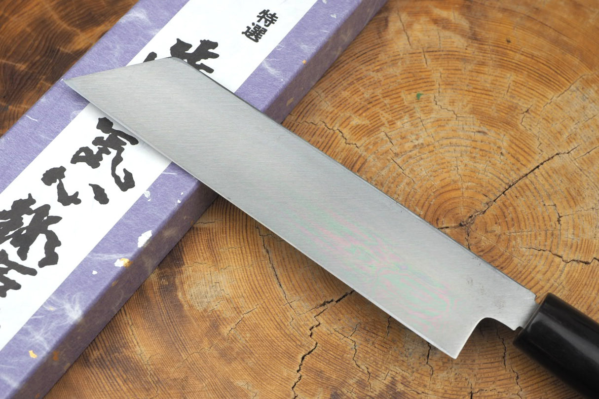 Toshu Giken White-1 Steel Mukimono 18cm with magnolia and buffalo horn steel