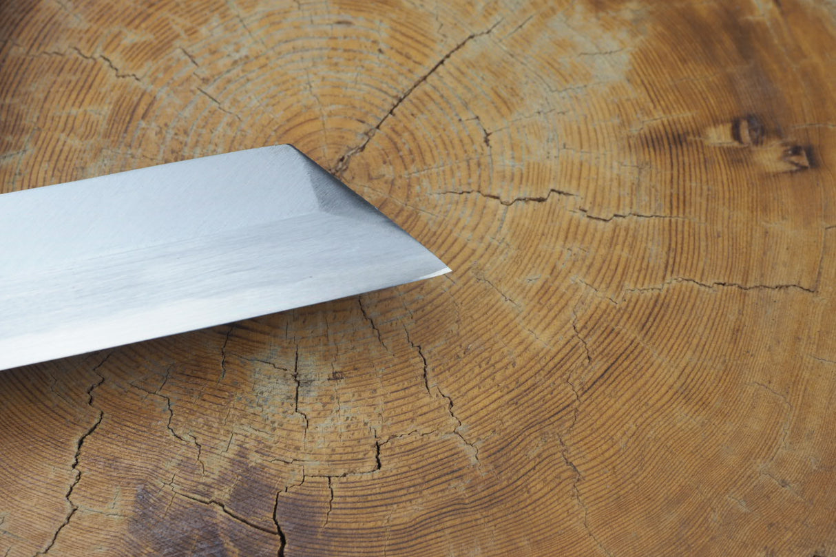 Toshu Giken White-1 Steel Mukimono 18cm with magnolia and buffalo horn steel