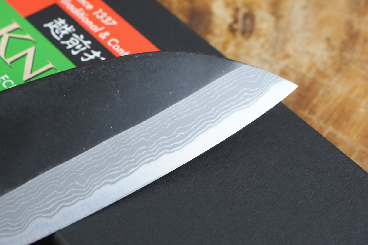 Kamo Knives - Hand Forged V2 Steel Kurouchi Damascus Santoku Knife 16.5cm