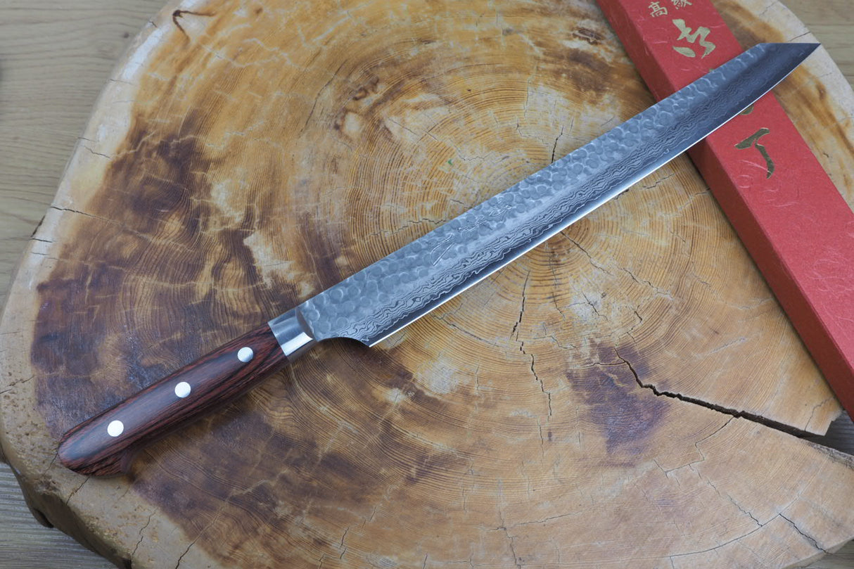 Sakai Jikko VG10 Core Damascus Steel Double-edged Sashimi (Kiritsuke) knife 30cm