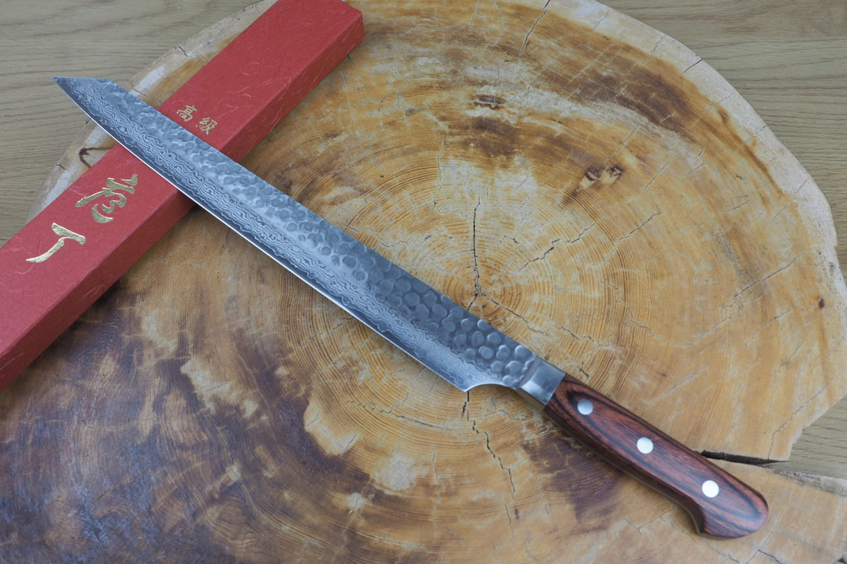 Sakai Jikko VG10 Core Damascus Steel Double-edged Sashimi (Kiritsuke) knife 30cm