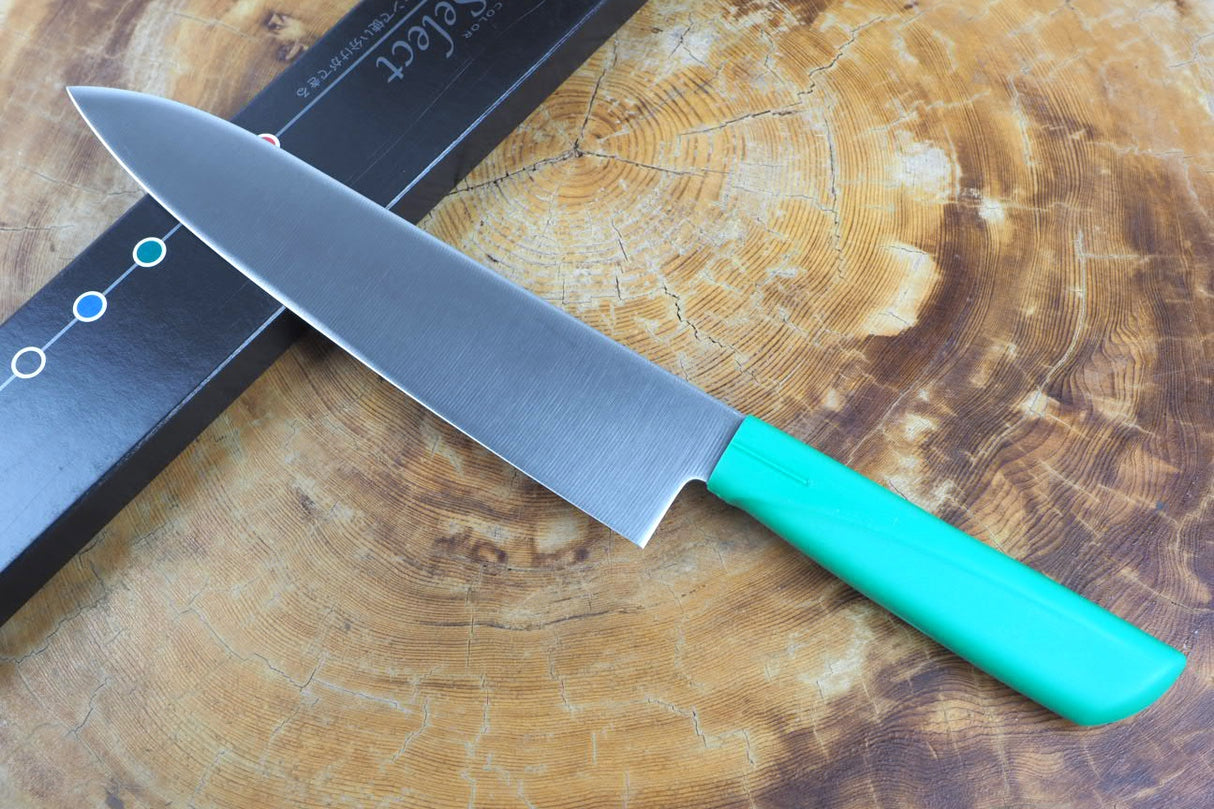 Seki Kanetsugu - Colour Select Gyuto Chef's Knife 21cm (Red, Blue or Green handle)