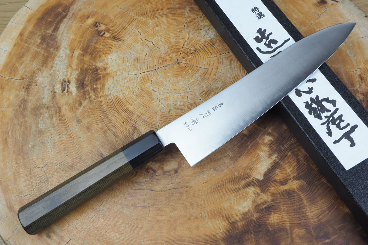 Toshu Giken - HAP40 Powdered High Speed Steel Wa-Gyuto with Octagon Complite®︎ Handle (21cm/24cm)