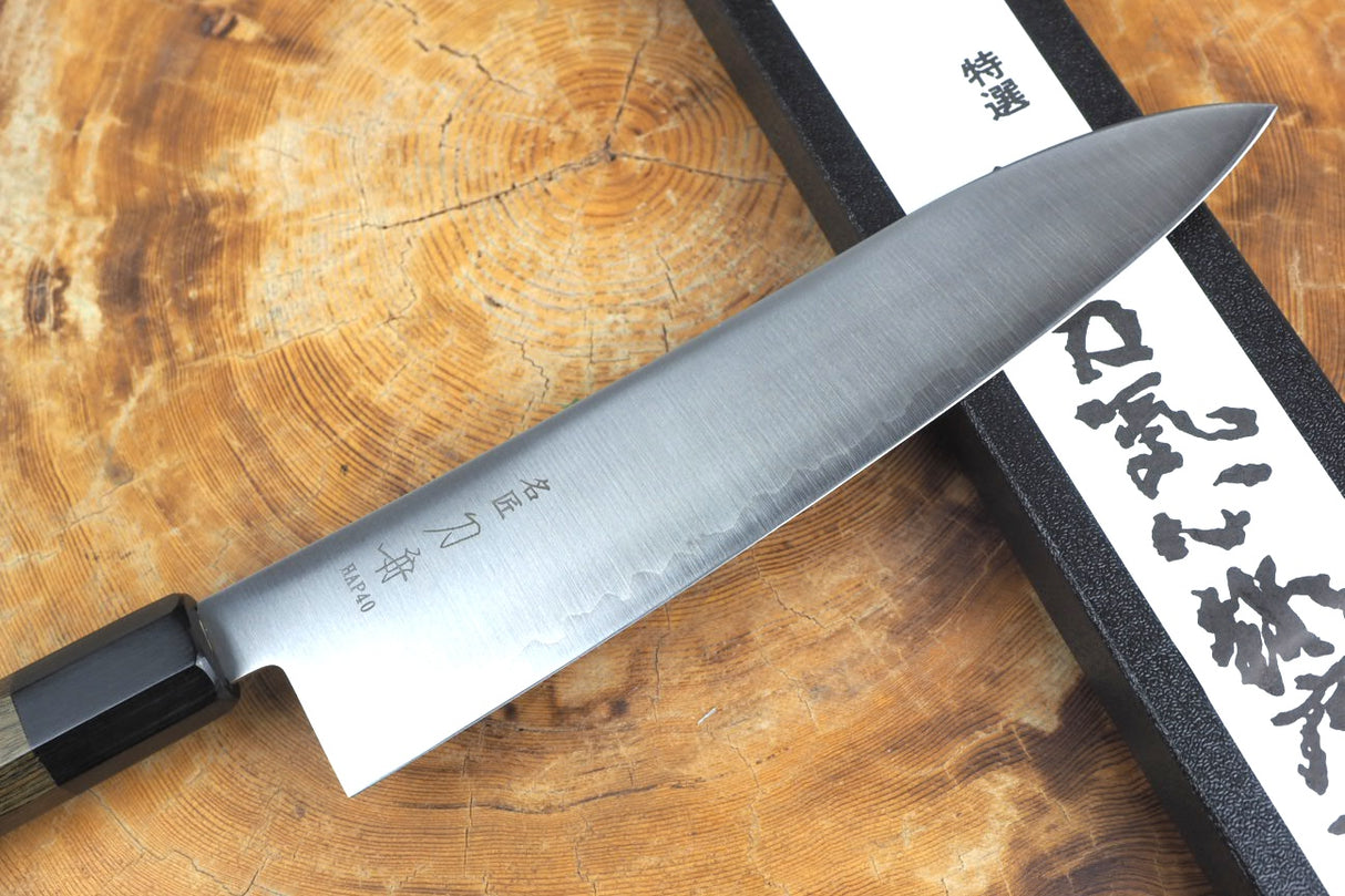 Toshu Giken - HAP40 Powdered High Speed Steel Wa-Gyuto with Octagon Complite®︎ Handle (21cm/24cm)