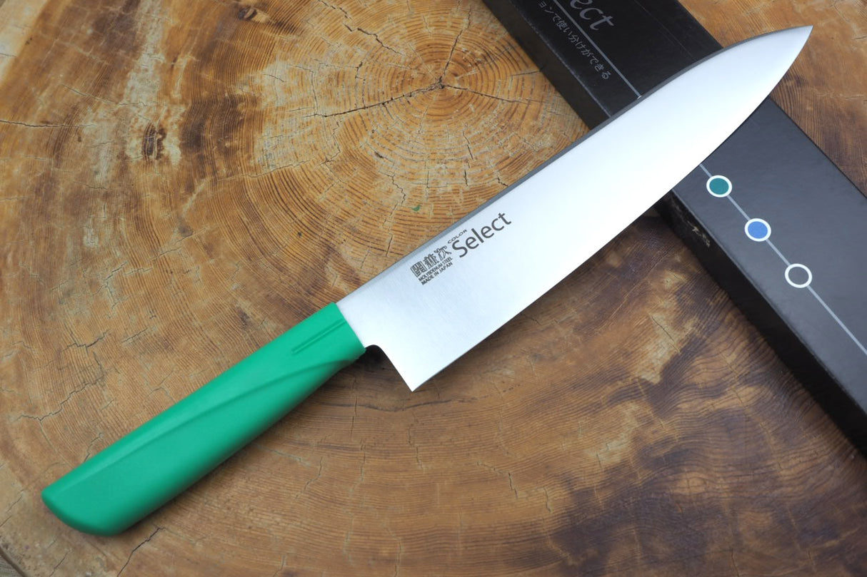 Seki Kanetsugu - Colour Select Gyuto Chef's Knife 21cm (Red, Blue or Green handle)
