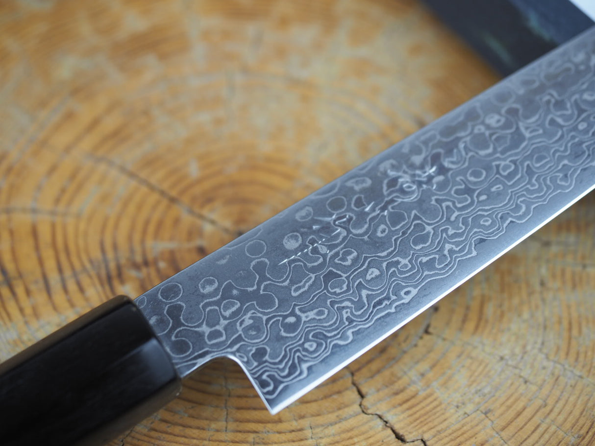 Misuzu Wa-Petty AUS10 Core Damascus Steel Magnolia and Buffalo Horn Handle 15cm