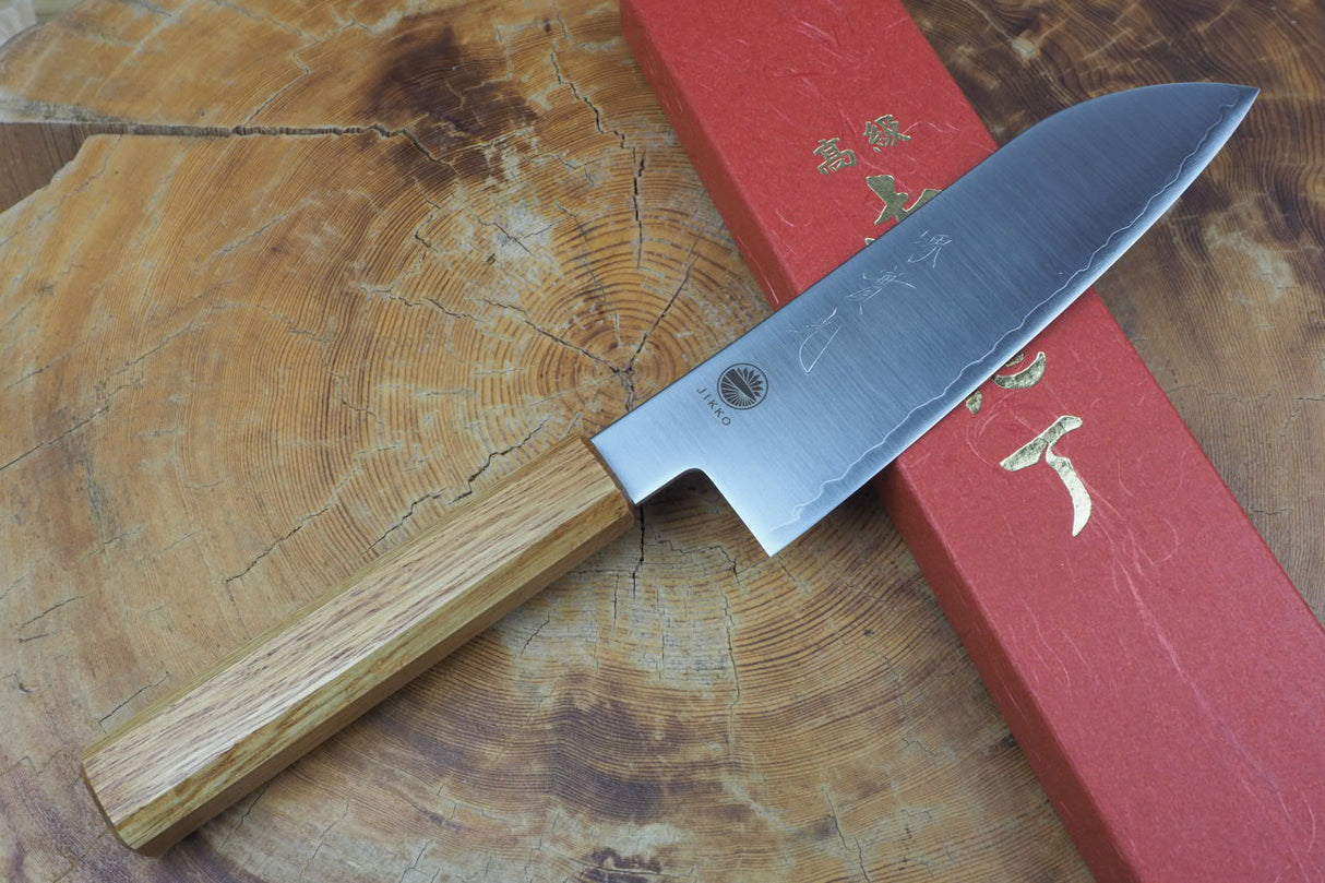 Sakai Jikko "Loco" Wa-Santoku Knife VG10 Core Japanese Oak Handle (16.5cm)