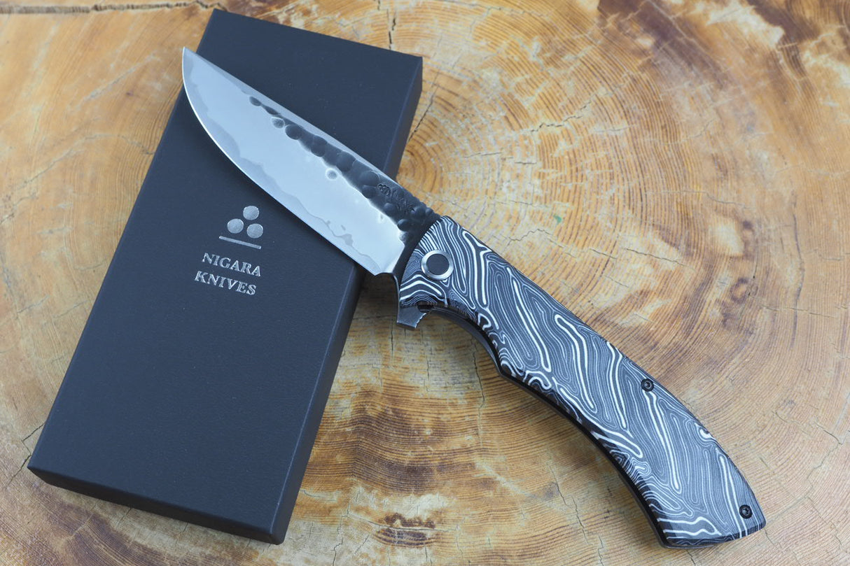 Nigara Hamono - Kurouchi Folding Knife SG2 High Speed Steel with G10 Handle