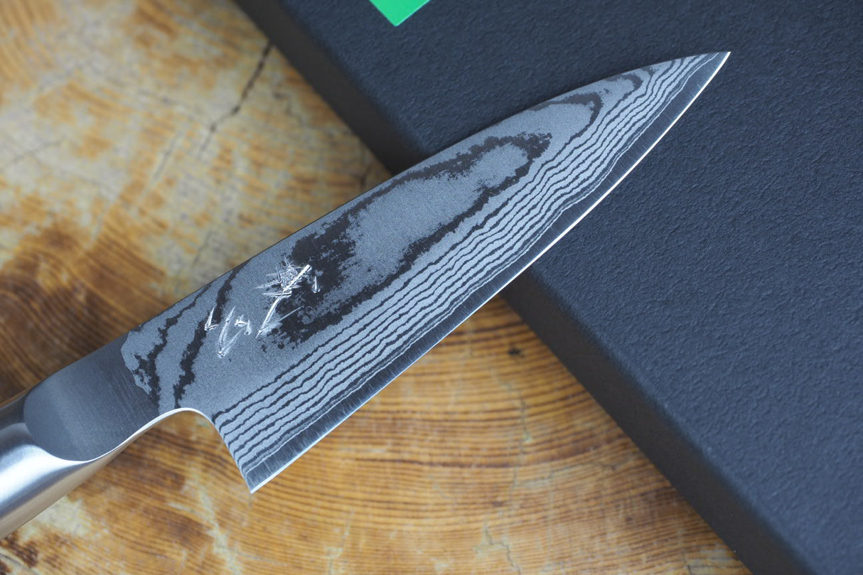 Kamo Knives - Hand Forged VG10 Damascus Paring Knife 8cm