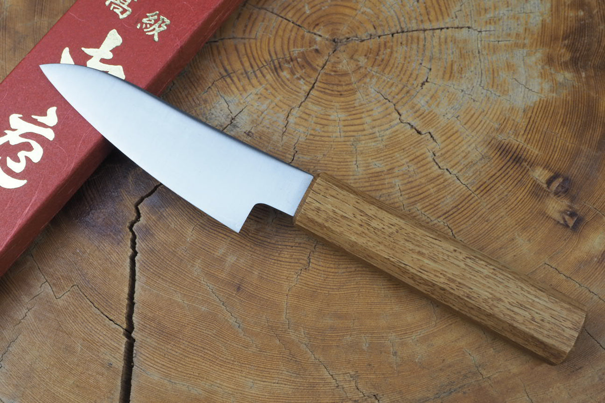 Sakai Jikko "Loco" Wa-Paring Knife VG10 Core Japanese Oak Handle (9cm)