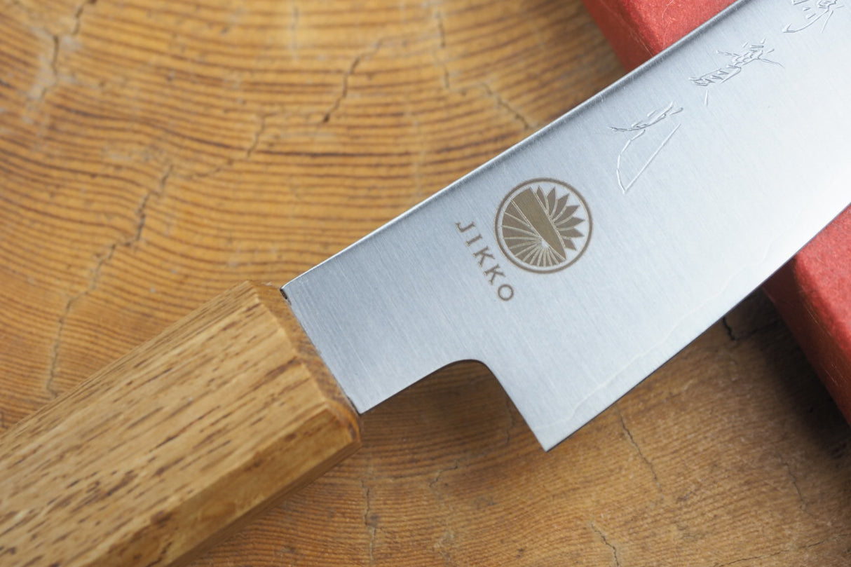 Sakai Jikko "Loco" Wa-Paring Knife VG10 Core Japanese Oak Handle (9cm)