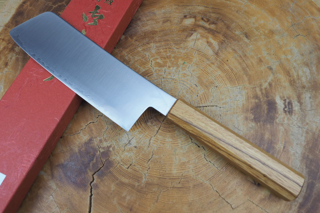 Sakai Jikko "Loco" Wa-Nakiri Knife VG10 Core Japanese Oak Handle (16.5cm)