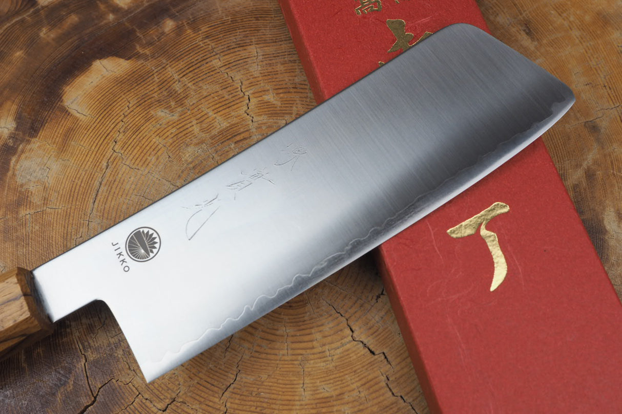 Sakai Jikko "Loco" Wa-Nakiri Knife VG10 Core Japanese Oak Handle (16.5cm)