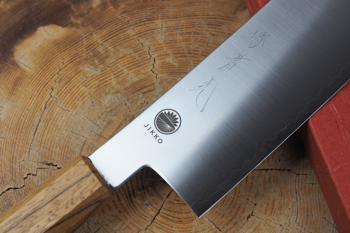 Sakai Jikko "Loco" Wa-Nakiri Knife VG10 Core Japanese Oak Handle (16.5cm)