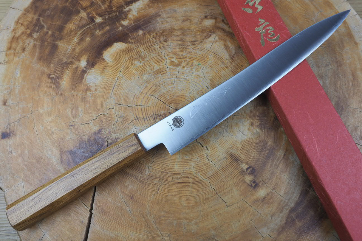 Sakai Jikko "Loco" Wa-Sujihiki Knife VG10 Core Japanese Oak Handle (24cm)