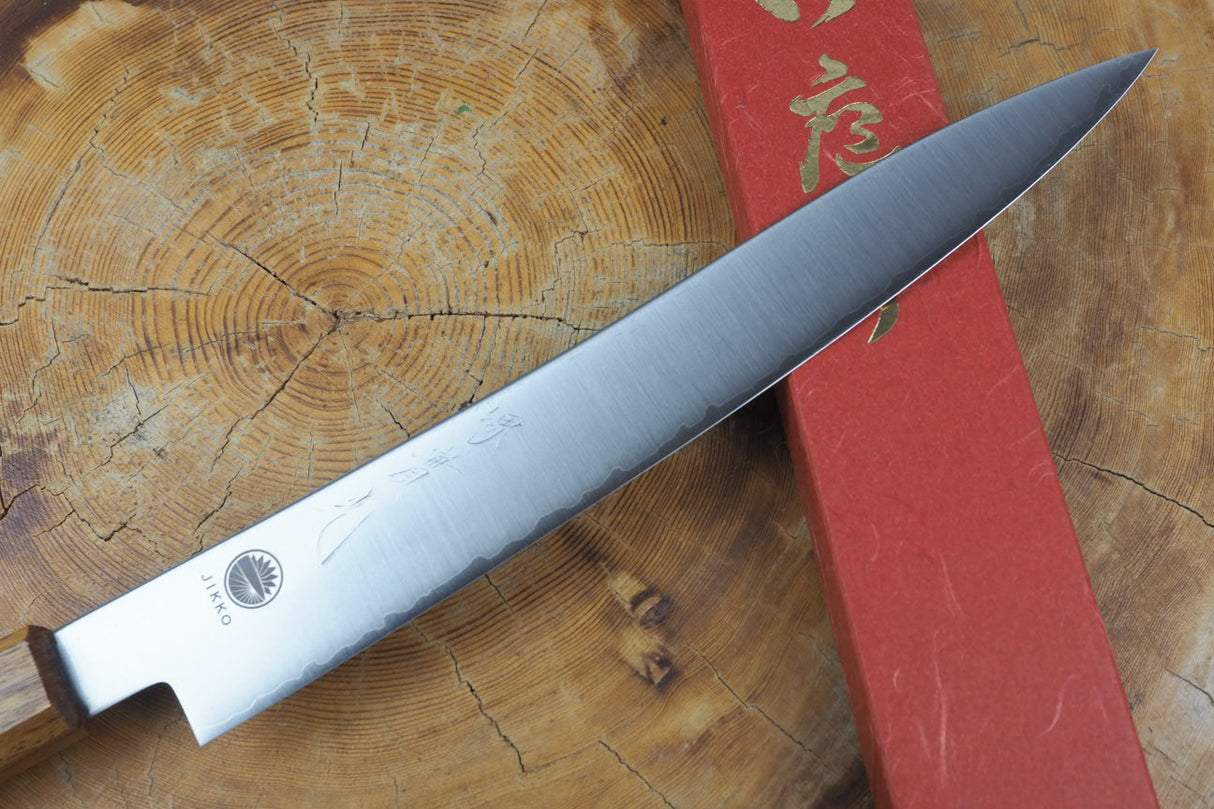 Sakai Jikko "Loco" Wa-Sujihiki Knife VG10 Core Japanese Oak Handle (24cm)