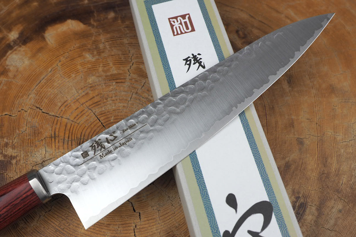 Zan Shin SORA Red 3 knife set - VG10 Gyuto (20cm), Bunka (18cm) and Petty (12cm)