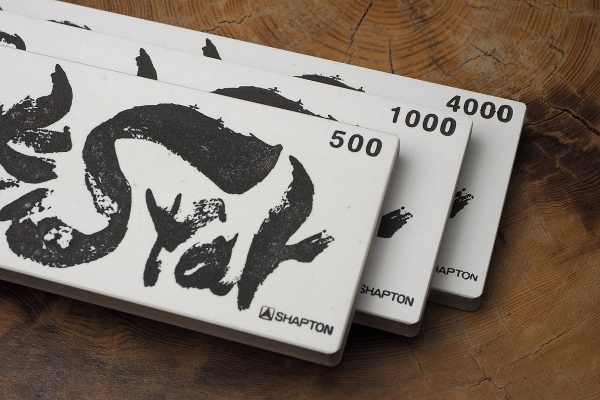 3 Stone Set of Shapton Rockstar Super Synthetic Whetstone #500, #1000 and #4000