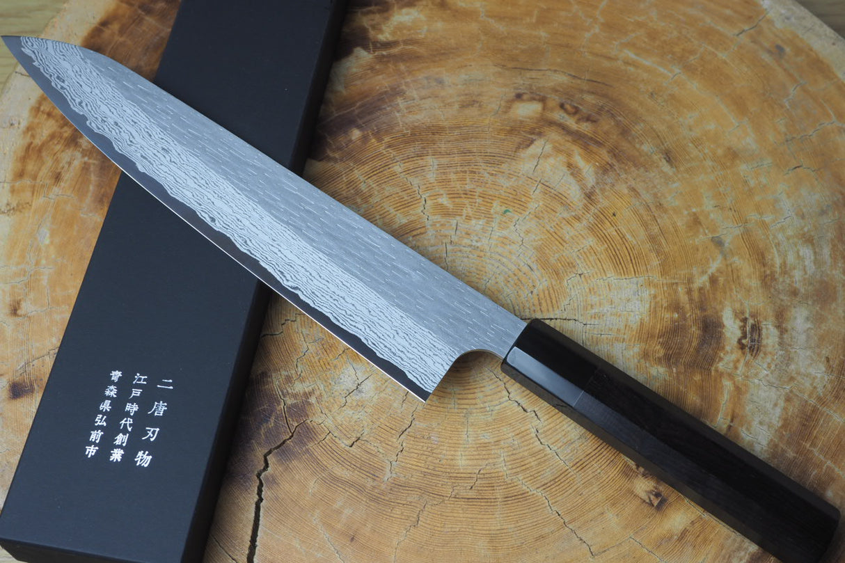 Nigara Hamono - VG XEOS Damascus Gyuto (Chef's Knife) with Ebony Handle 24cm