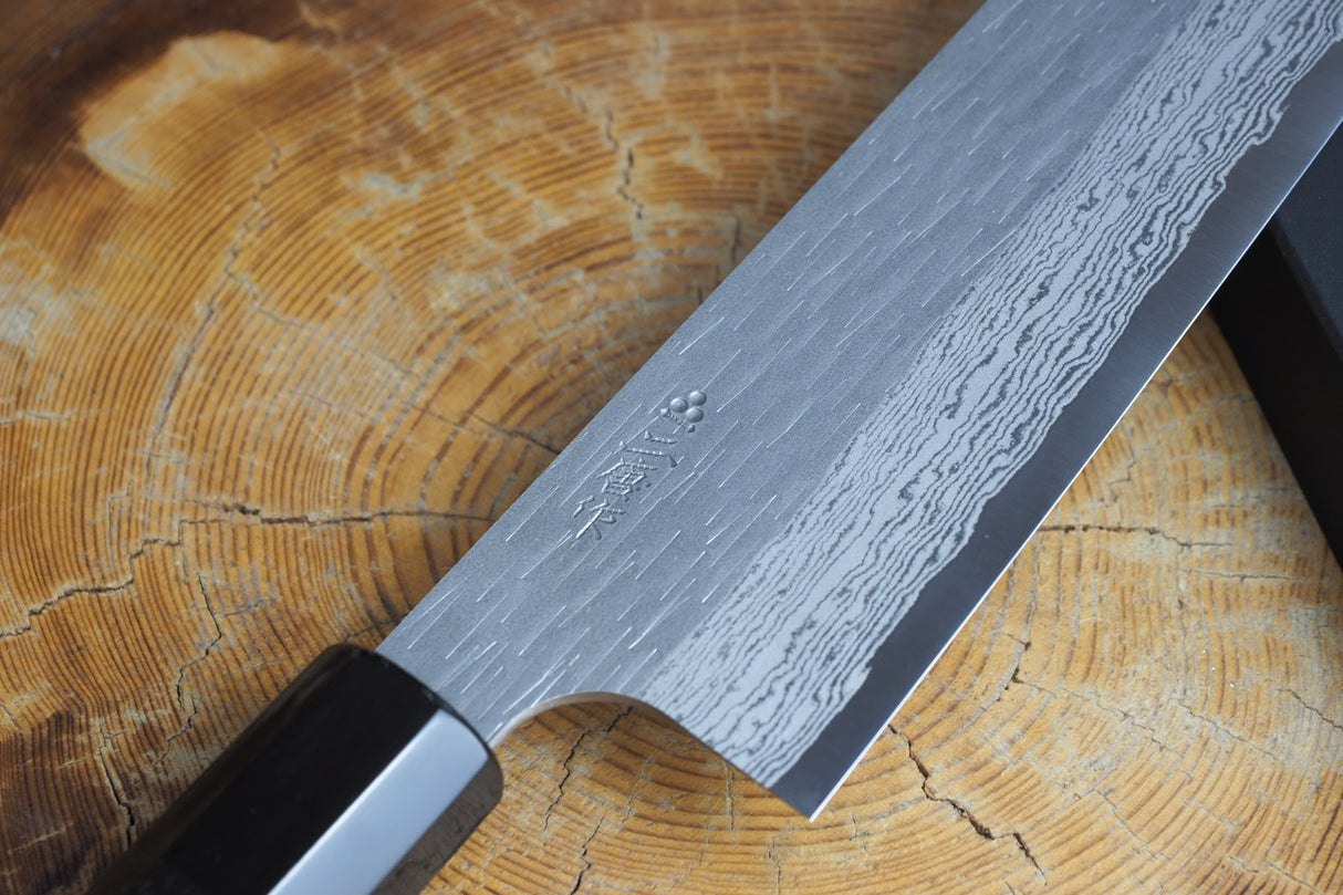 Nigara Hamono - VG XEOS Damascus Gyuto (Chef's Knife) with Ebony Handle 24cm