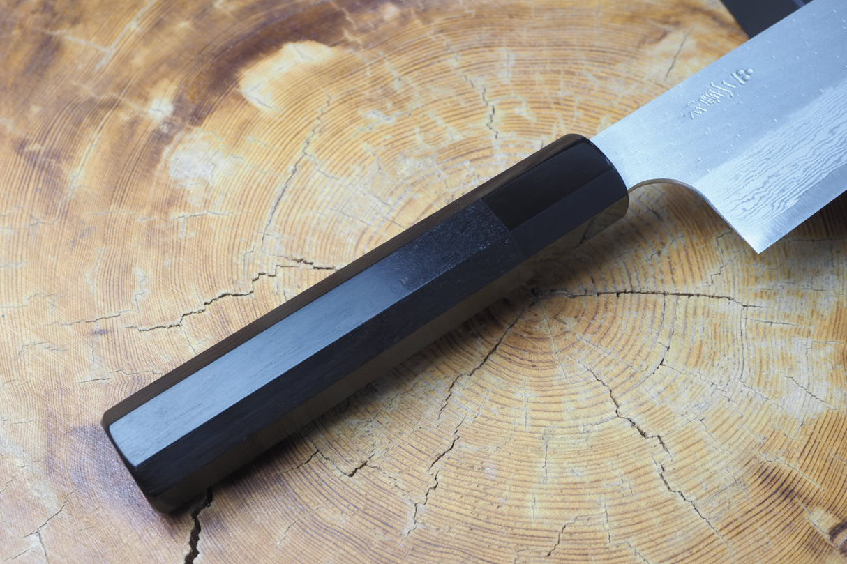Nigara Hamono - VG XEOS Damascus Gyuto (Chef's Knife) with Ebony Handle 24cm